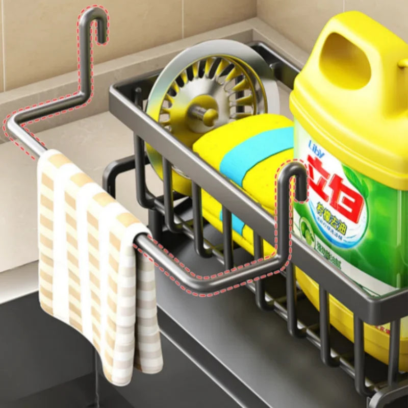 Kitchen Shelf Rag Storage